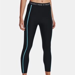 New Under Armour Women's Project Rock HeatGear Ankle Leggings - Size Small NWT